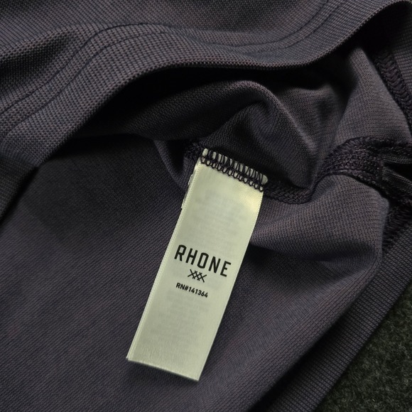 Rhone Men's Purple Delta Pique Performance Polo Golf Shirt Short Sleeve Size L - Picture 8 of 12